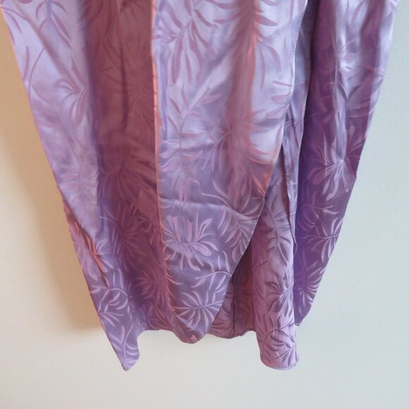 RONNY KOBO Jade Leaf Print Silk Blend Midi Dress in Lavender Purple XS NWT - Picture 8 of 16